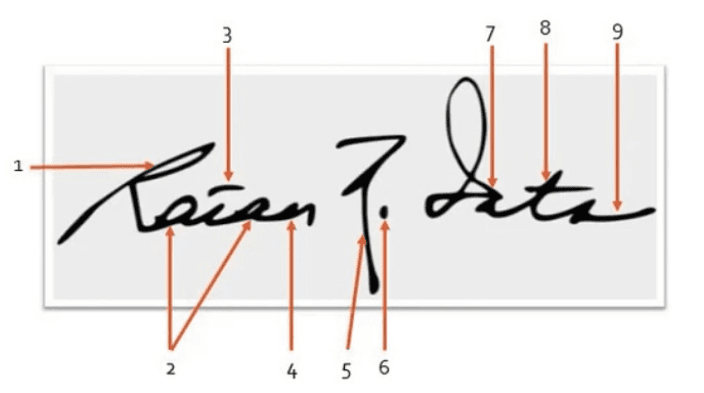 Annotated signature of Ratan Tata